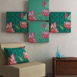 SEJ by Nisha Gupta Multicolor Framed Wall Arts - Set of 4-picture-7