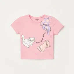 Juniors by Lifestyle Light Pink Printed Regular Fit Top-picture-35