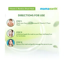 Mamaearth Vitamin C Bamboo Sheet Mask - 25 gm (Pack of 2) image 5