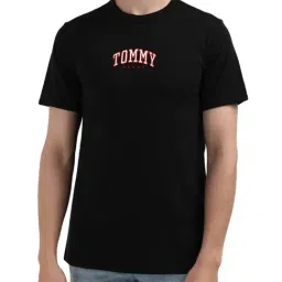 Tommy Hilfiger Black Cotton Embroidered Men Slim Fit T-Shirt-picture-32
