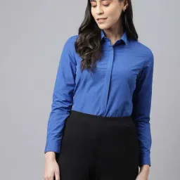 English Navy Royal Blue Regular Fit Shirt-picture-43