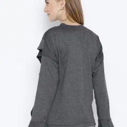 Belle Fille Grey Full Sleeves Sweatshirt image 2
