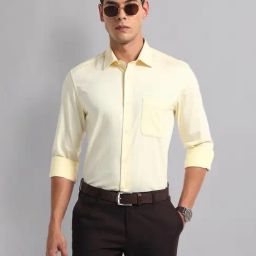 Ad By Arvind Green Cotton Regular FitShirts-picture-48