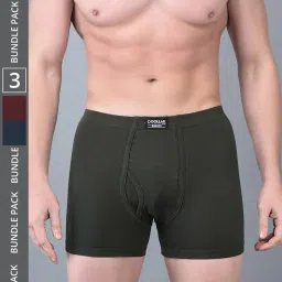 Dollar Bigboss Assorted Cotton Regular Fit Trunks - Pack Of 3 image 1