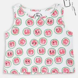 Blue Giraffe Kids White Cotton Printed Top-picture-16