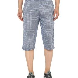 Vimal Jonney Blue Cotton Capris-picture-2