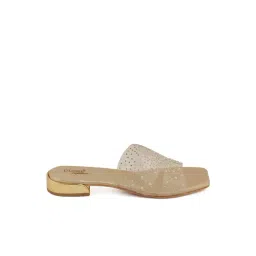 D'LORZERI Women's Beige Casual Sandals image 3