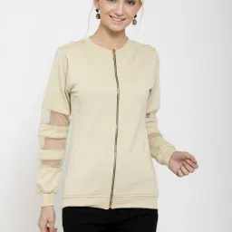 Belle Fille Beige Full Sleeves Sweatshirt image 1