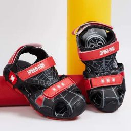 Fame Forever by Lifestyle Kids Black & Red Floater Sandals-picture-34