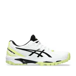 Asics Mens FIELD SPEED FF White & Glow Yellow Cricket Shoes image 1
