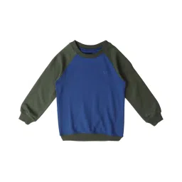 Allen Solly Junior Blue Solid Full Sleeves Sweatshirt image 1