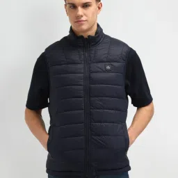 Arrow Sport Blue Regular Fit Quilted Reversible Jacket image 1