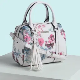 Forever Glam by Pantaloons Leather White Women Handbag-image-18