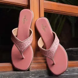 Senorita by Liberty Women's Peach Thong Wedges image 1