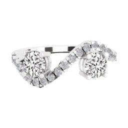 Sparkles Lab Grown Diamond 14k (585) White Gold Ring for Women-picture-4