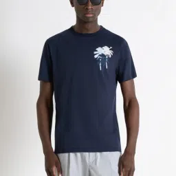 Antony Morato Blue Cotton Regular Fit Printed T-Shirt image 1
