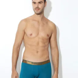 van heusen Vh Innerwear Blue Cotton Regular Fit Trunks image 1