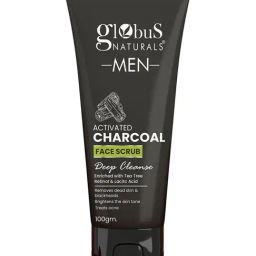 Globus Naturals Men Activated Charcoal Face Scrub - 100 gm-picture-27