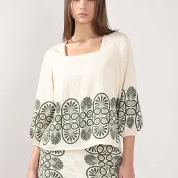 Vero Moda Ecru Printed Top image 1