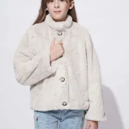 Vero Moda Girls White Self Full Sleeves Jacket-image-41
