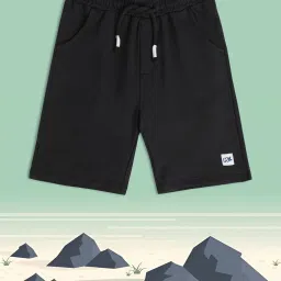 MINIKLUB Kids Black Solid Shorts image 1