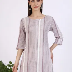 Aurelia Pink Striped Kurti image 1