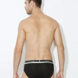 van heusen Vh Innerwear Black Cotton Regular Fit Briefs image 2