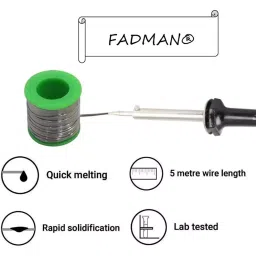 Fadman Corded Soldering Iron with Solder Wire Steel, Aluminium & Copper 60 W (Pack of 2) image 3