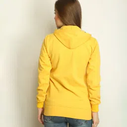 Belle Fille Yellow Regular Fit Hoodie image 2