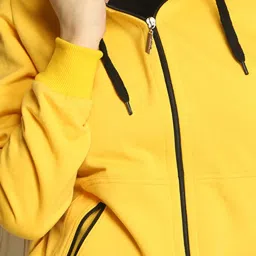 Belle Fille Yellow Regular Fit Hoodie image 5