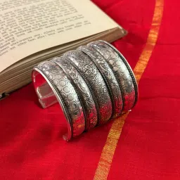 Niska Silver Madri Stacked Cuffs (Pack of 3) image 2