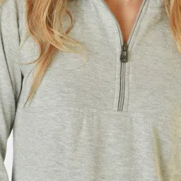 Belle Fille Grey Textured Sweatshirt image 4