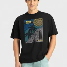 Jockey Black Regular Fit Graphic T-Shirt-image-28