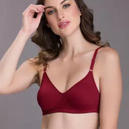Clovia Maroon Solid Seamless Bra-picture-17