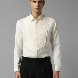 Louis Philippe Beige Cotton Slim Fit Shirt-picture-29