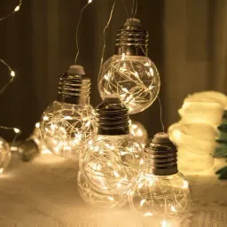 Xergy White Plastic Wishing Ball Twinkle Globe Fairy Lights image 2