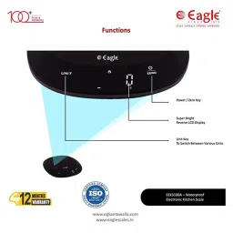 Eagle EEK-3100A Digital Weight Machine for Kitchen 5 kg Capacity,1 g Accuracy,Kitchen Weighing Scale image 5