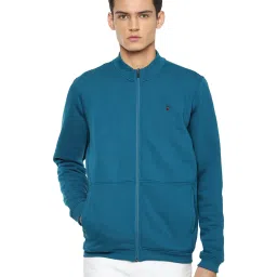 Louis Philippe Sport Blue High Neck Sweatshirt image 1