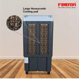 Feltron Desert Air Cooler 70 L Auto Swing Honeycomb Cooling Pad 4 Castor Wheels, Aroma image 4