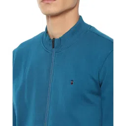 Louis Philippe Sport Blue High Neck Sweatshirt image 4
