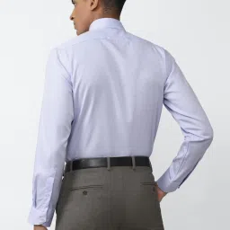 van heusen Men Blue Regular Fit Check Full Sleeves Formal Shirt image 2