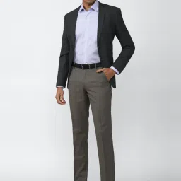 van heusen Men Blue Regular Fit Check Full Sleeves Formal Shirt image 5