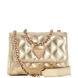 GUESS Gold Quilted Cross Body Bag-picture-12