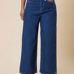 Globus Med Blue Cotton Flared Fit Mid Rise Jeans-image-88