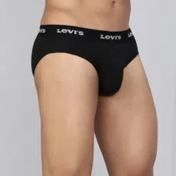 Levi's Black Cotton Regular Fit Briefs - Pack Of 2 image 4