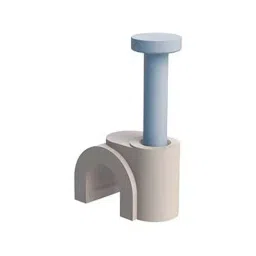 ESSENTRA COMPONENTS Cable Clips CABLE CLAMP, NAIL-IN, POLYETHYLENE/WHITE, 22NCC0500RW (Pack of 20)-picture-38