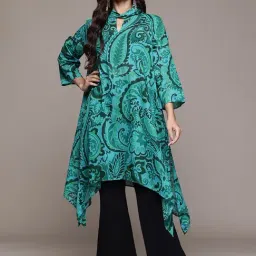 Aarke Ritu Kumar Blue Paisley Kurta-image-75