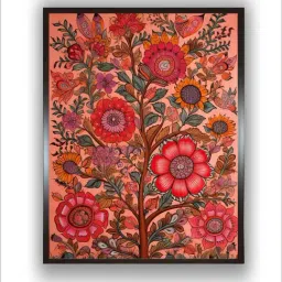 Indian Classic Art Multicolor Canvas Abstract Wall Art image 2