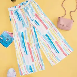 Pantaloons Junior Kids Bright White Printed Trouser-picture-24