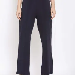 Kotty Navy Flared Fit Pants image 1